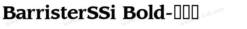 BarristerSSi Bold字体转换